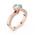 Brilliant Round Diamond on a Modern Channel-Set Diamond Band