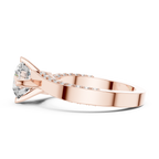 Brilliant Round Diamond on a Modern Channel-Set Diamond Band