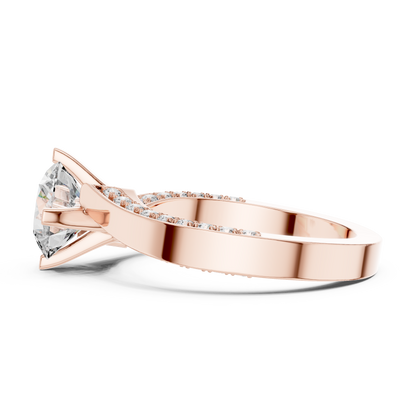 Brilliant Round Diamond on a Modern Channel-Set Diamond Band