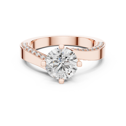 Brilliant Round Diamond on a Modern Channel-Set Diamond Band