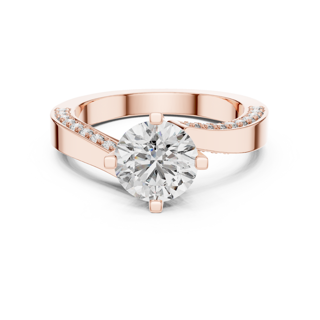 Brilliant Round Diamond on a Modern Channel-Set Diamond Band