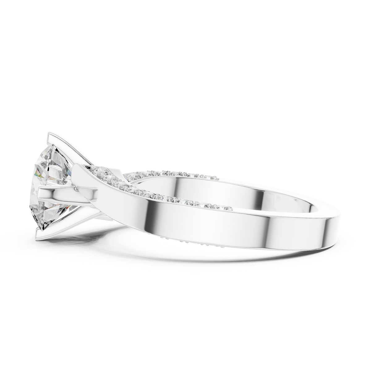 Brilliant Round Diamond on a Modern Channel-Set Diamond Band