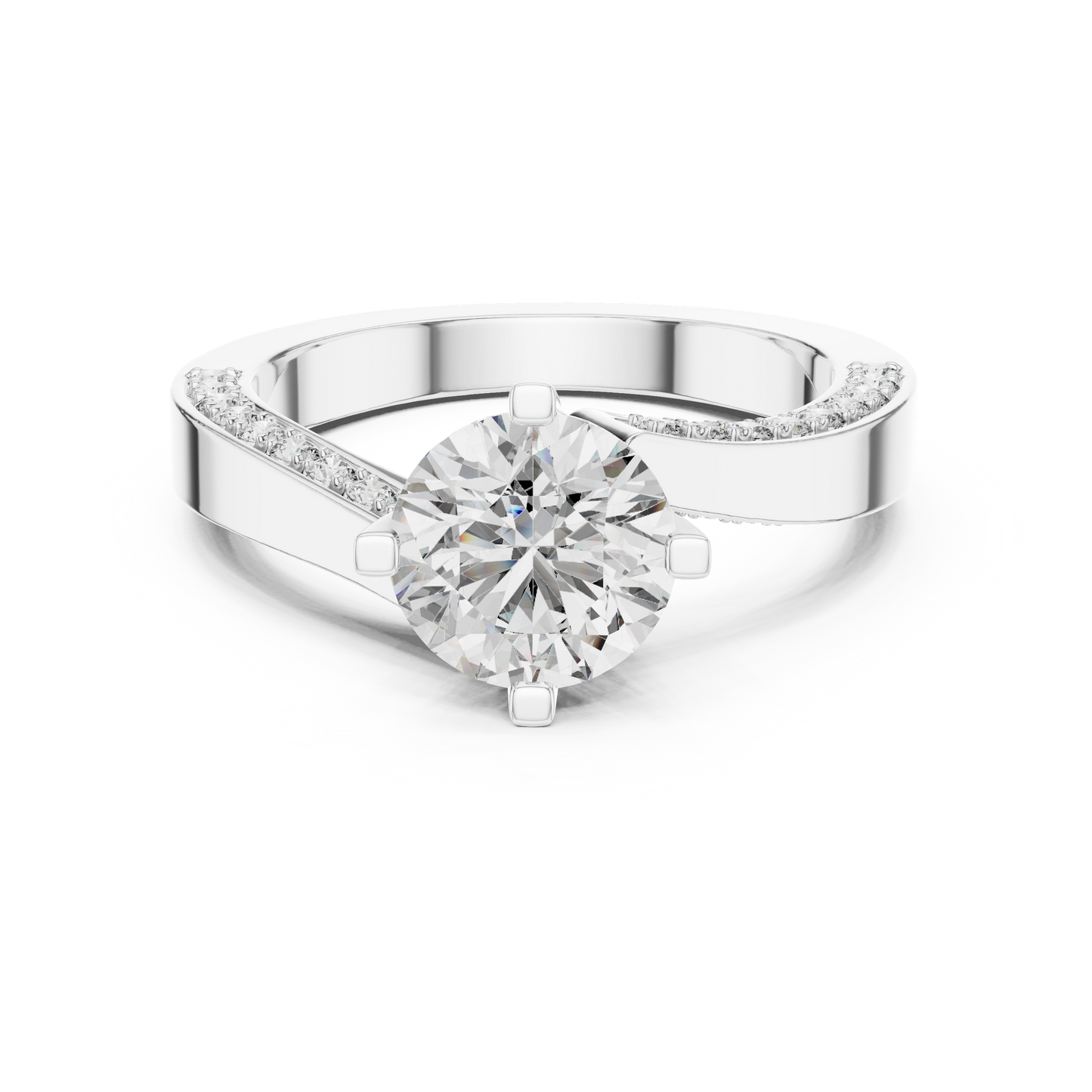 Brilliant Round Diamond on a Modern Channel-Set Diamond Band