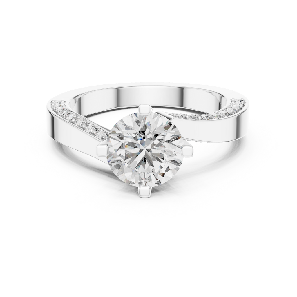 Brilliant Round Diamond on a Modern Channel-Set Diamond Band