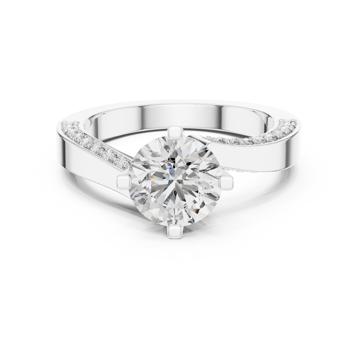 Brilliant Round Diamond on a Modern Channel-Set Diamond Band