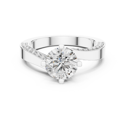Brilliant Round Diamond on a Modern Channel-Set Diamond Band
