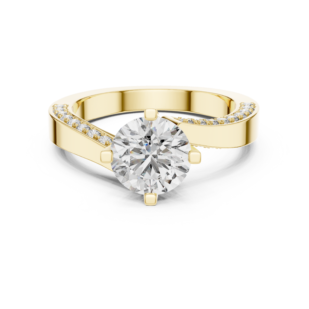 Brilliant Round Diamond on a Modern Channel-Set Diamond Band
