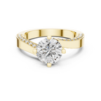 Brilliant Round Diamond on a Modern Channel-Set Diamond Band
