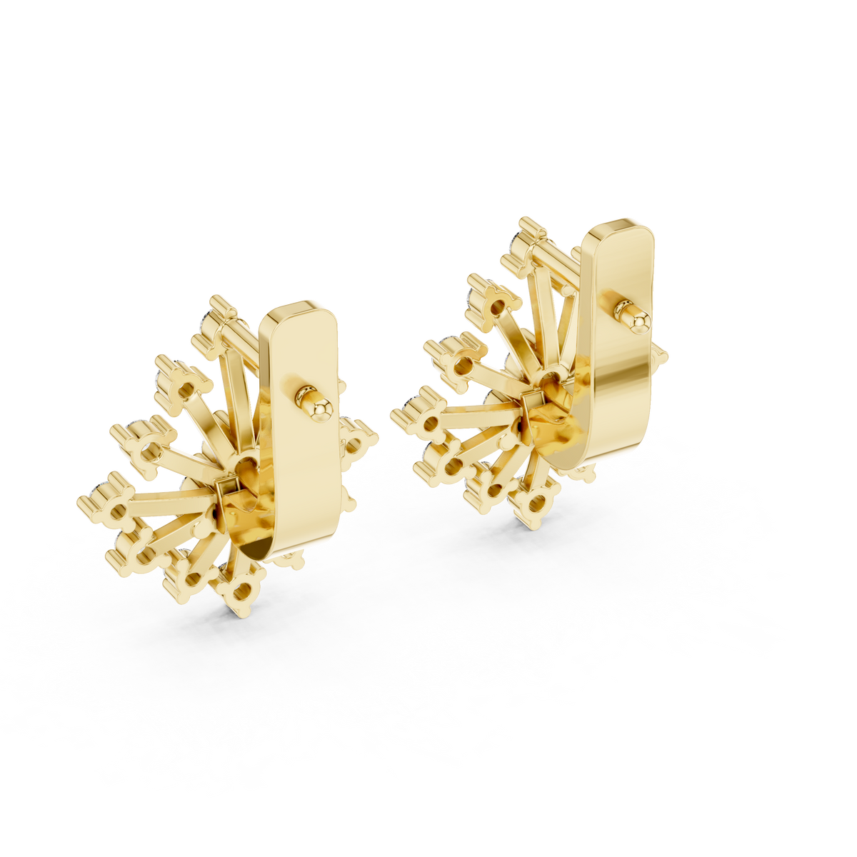 Modern Diamond Hoop Earrings for Women | Sparkling Floral Diamond Hoops
