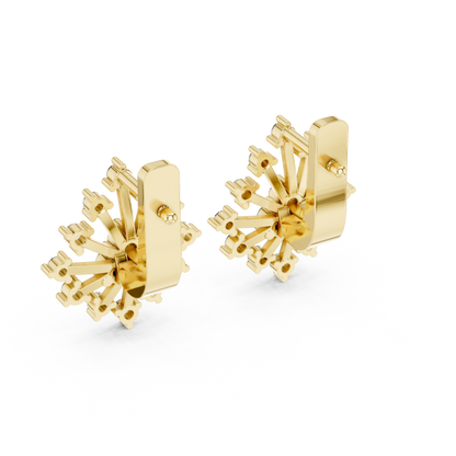 Modern Diamond Hoop Earrings for Women | Sparkling Floral Diamond Hoops