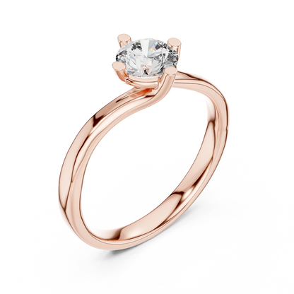 A Brilliant Round Diamond in a Fluid Bypass Setting