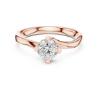 A Brilliant Round Diamond in a Fluid Bypass Setting