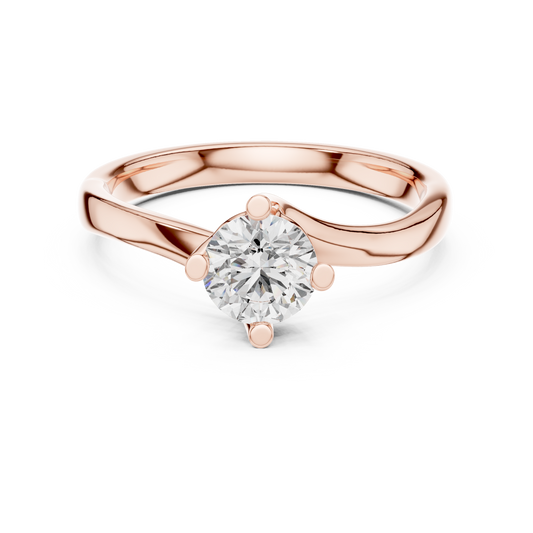 A Brilliant Round Diamond in a Fluid Bypass Setting