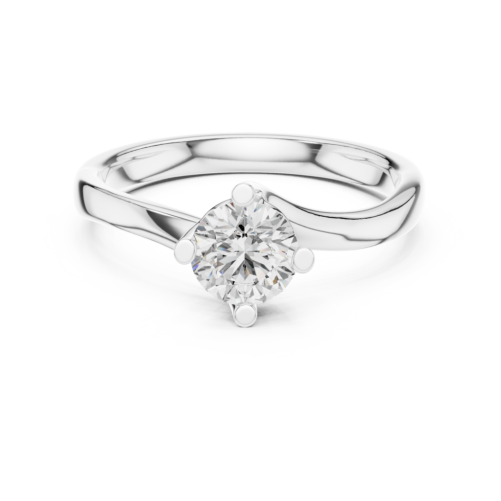 A Brilliant Round Diamond in a Fluid Bypass Setting