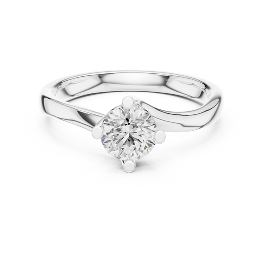 A Brilliant Round Diamond in a Fluid Bypass Setting