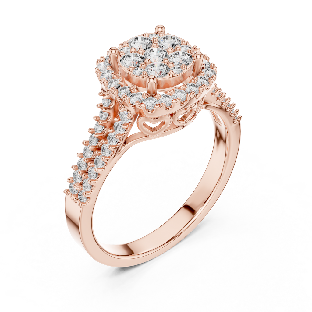 A Brilliant Diamond Cluster with a Cushion