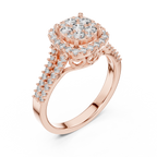 A Brilliant Diamond Cluster with a Cushion