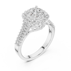 A Brilliant Diamond Cluster with a Cushion
