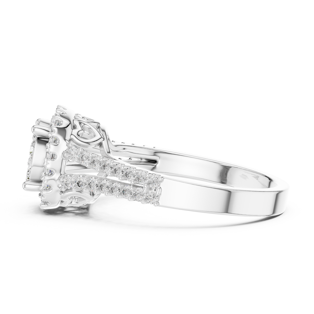 A Brilliant Diamond Cluster with a Cushion