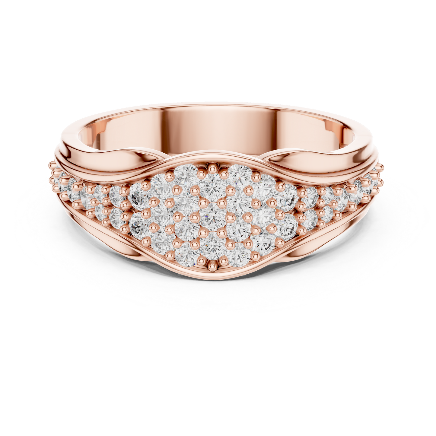 A Brilliant Diamond Cluster Band