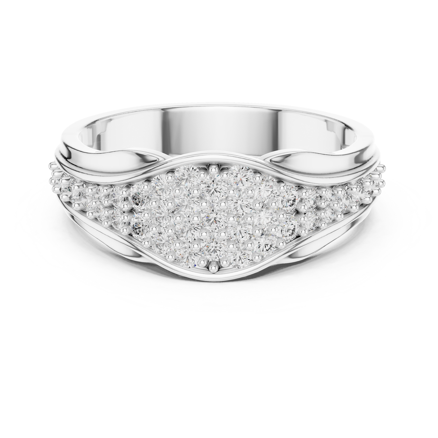 A Brilliant Diamond Cluster Band