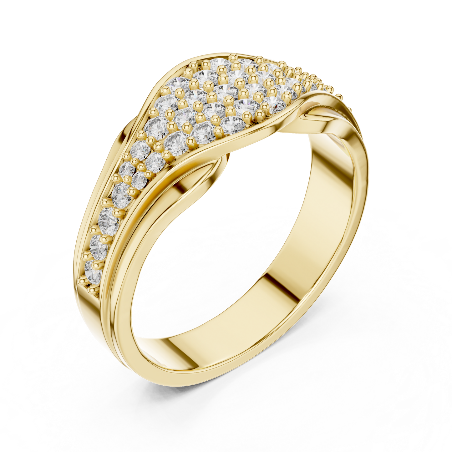 A Brilliant Diamond Cluster Band