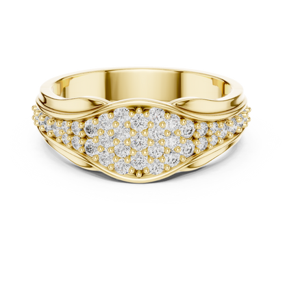A Brilliant Diamond Cluster Band