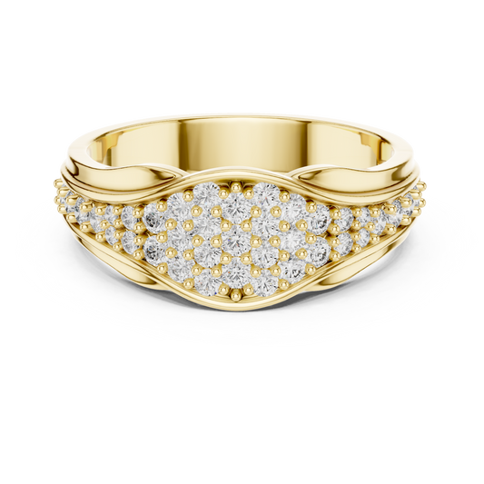 A Brilliant Diamond Cluster Band