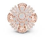 Radial Cluster Ring with Sculptural Filigree & Brilliant