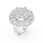 Radial Cluster Ring with Sculptural Filigree & Brilliant