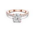 A Round Brilliant Solitaire on a Delicate Hand-Set Band