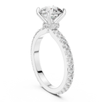 A Round Brilliant Solitaire on a Delicate Hand-Set Band