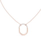 Premium Rose Gold Diamond Link Necklace