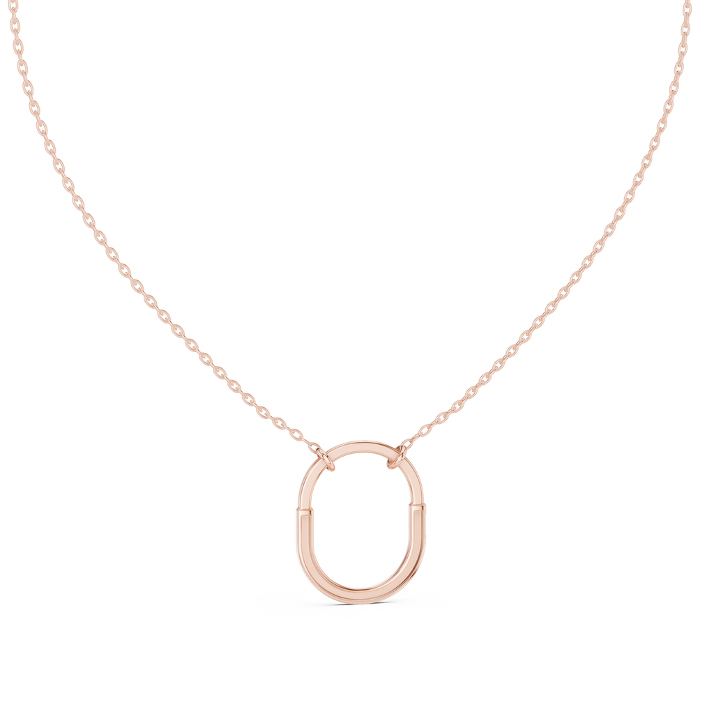 Premium Rose Gold Diamond Link Necklace