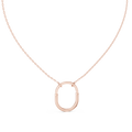 Premium Rose Gold Diamond Link Necklace