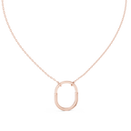 Premium Rose Gold Diamond Link Necklace