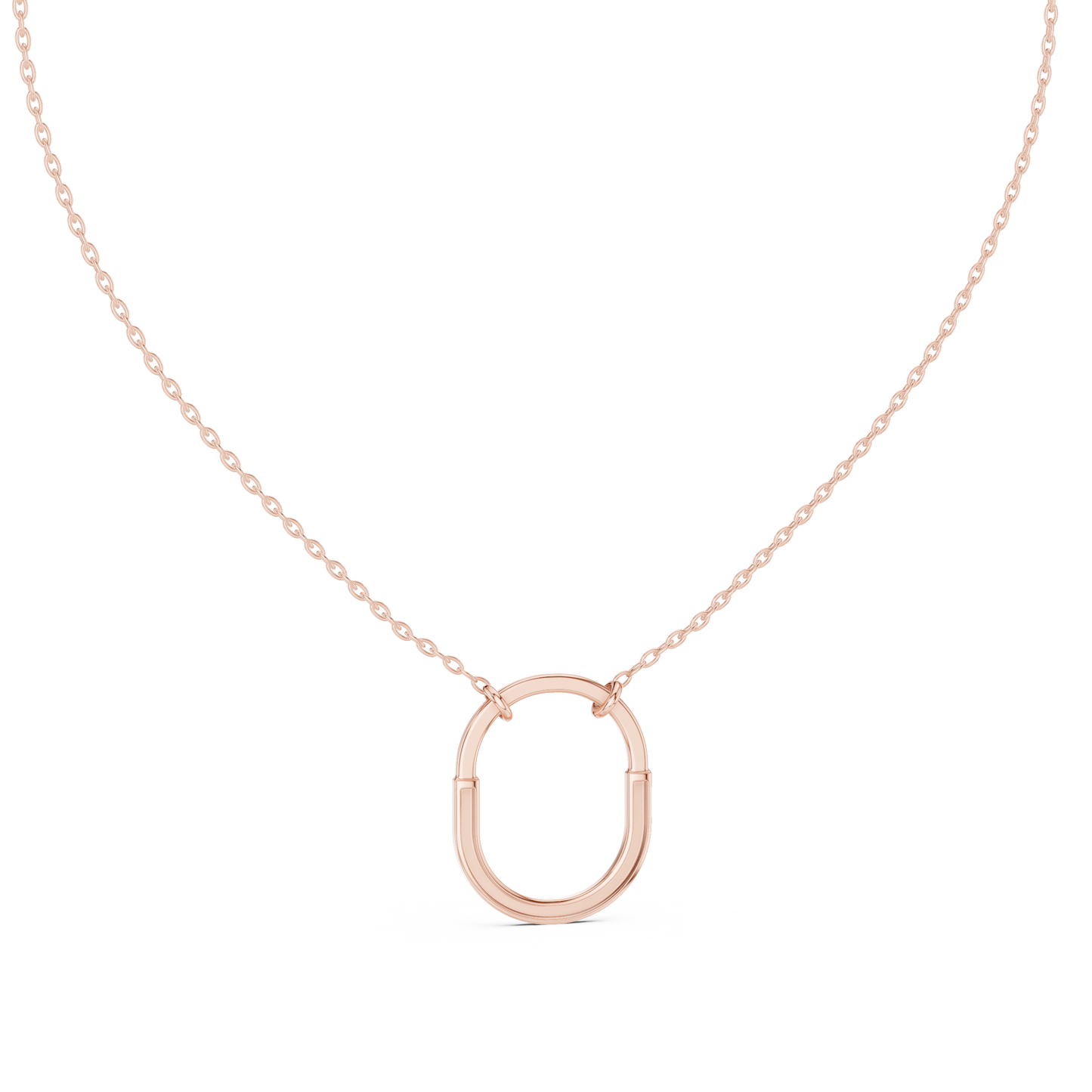 Premium Rose Gold Diamond Link Necklace