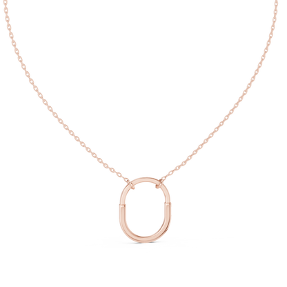 Premium Rose Gold Diamond Link Necklace