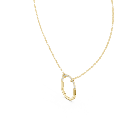 Premium Rose Gold Diamond Link Necklace