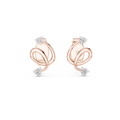 Elegant Twist Loop Diamond Earrings