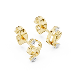 Elegant Twist Loop Diamond Earrings