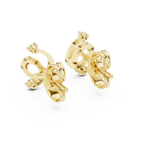Elegant Twist Loop Diamond Earrings
