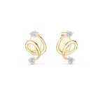 Elegant Twist Loop Diamond Earrings