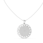 Modern Rose Gold Diamond Circle Necklace