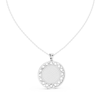 Modern Rose Gold Diamond Circle Necklace