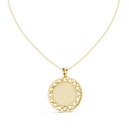 Modern Rose Gold Diamond Circle Necklace