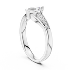 Modern Twist Marquise Solitaire Diamond Ring