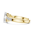 Modern Twist Marquise Solitaire Diamond Ring