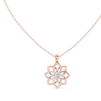 Premium  Flower Shape Diamond Necklace