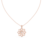 Premium  Flower Shape Diamond Necklace